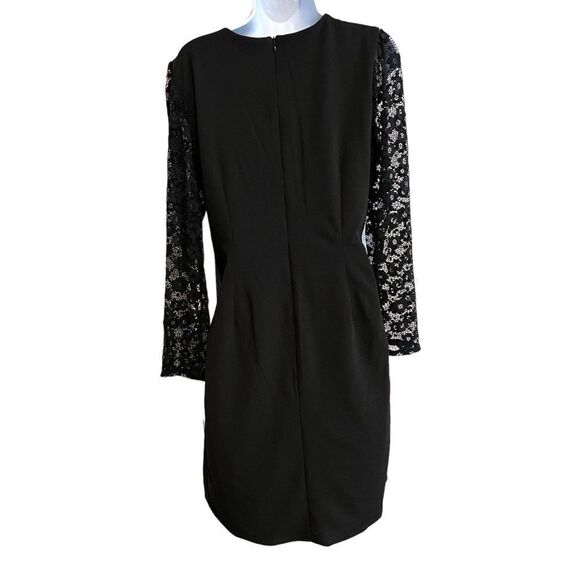 Donna Ricco Black Lace Sleeve Dress - Picture 2 of 5